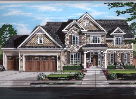 Country Craftsman Traditional Elevation of Plan 98692