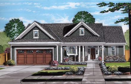 Bungalow Cottage Ranch Elevation of Plan 98695