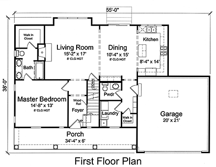 House Plan 98696 First Level Plan