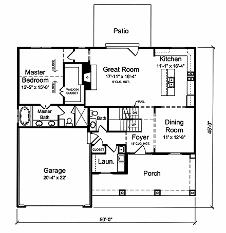 House Plan 98698 First Level Plan