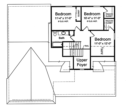 House Plan 98698 Second Level Plan