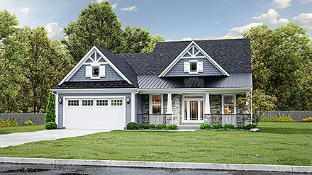 Bungalow Cape Cod Cottage Elevation of Plan 98698