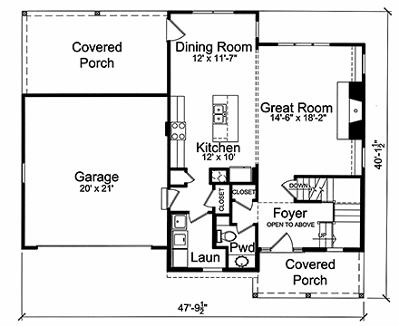 House Plan 98699 First Level Plan