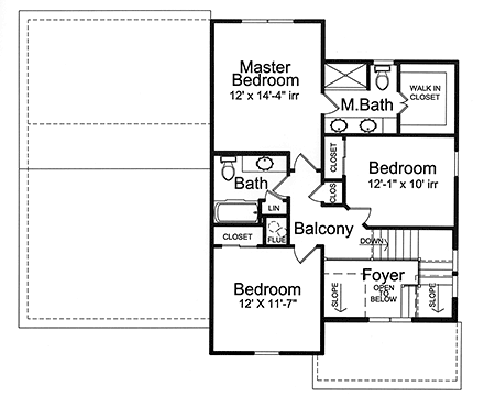 House Plan 98699 Second Level Plan