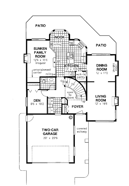 Florida Mediterranean Narrow Lot Level One of Plan 98800