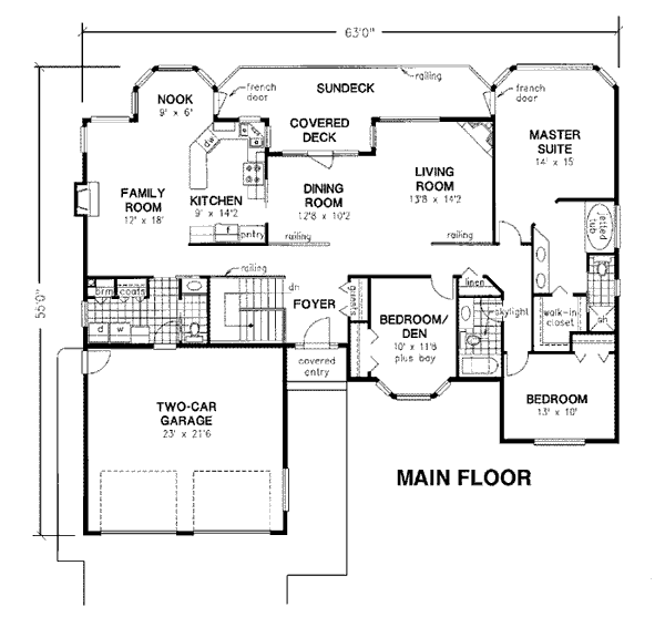 Florida Mediterranean One-Story Ranch Level One of Plan 98802