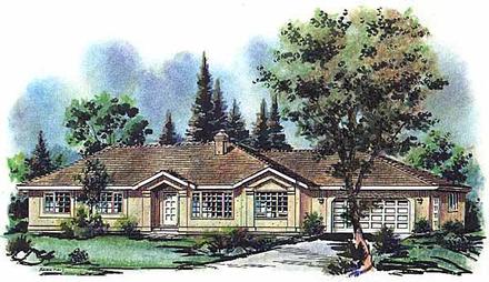 One-Story Ranch Elevation of Plan 98803