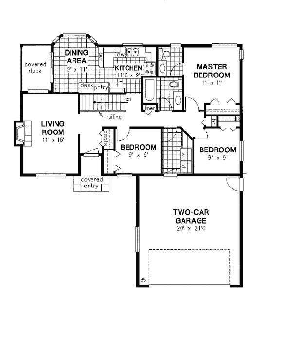 Florida Mediterranean One-Story Level One of Plan 98805