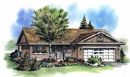 One-Story Ranch Elevation of Plan 98809
