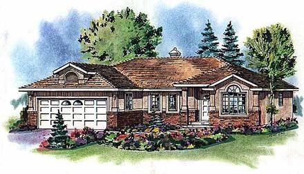 Florida Mediterranean One-Story Elevation of Plan 98813