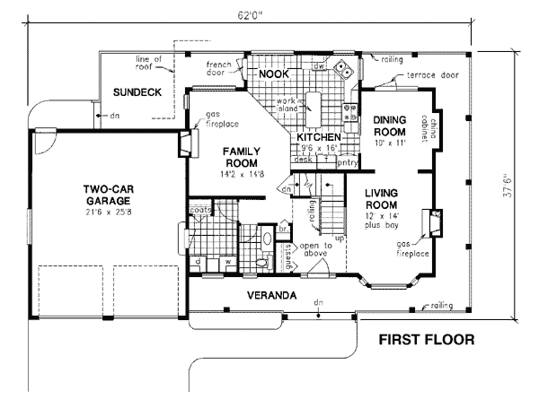 Country Farmhouse Level One of Plan 98815