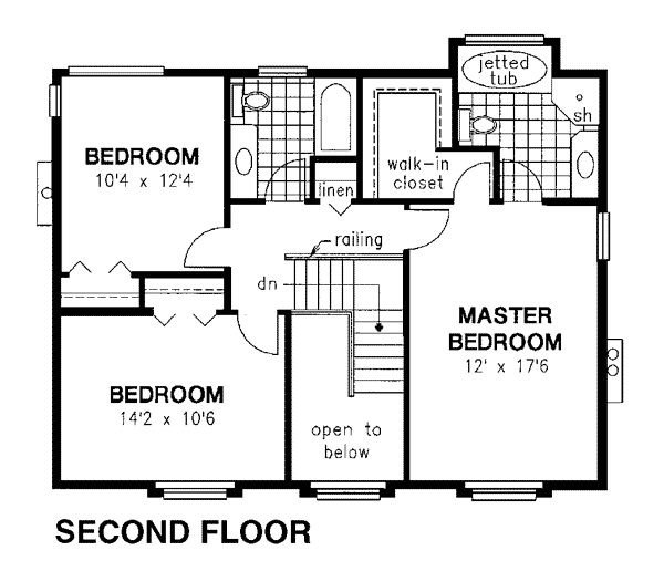 Country Farmhouse Level Two of Plan 98815