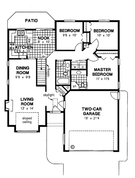 House Plan 98816 First Level Plan