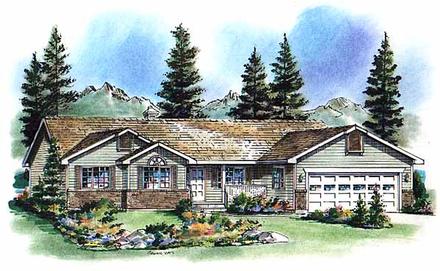 One-Story Ranch Elevation of Plan 98824