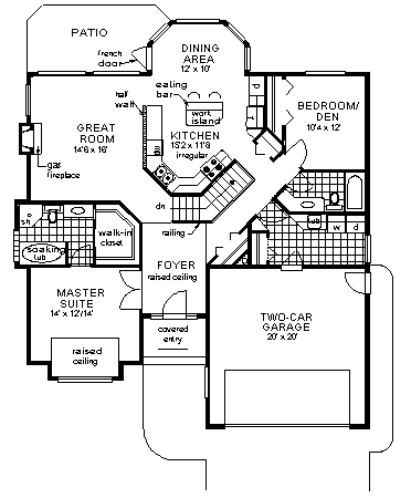 Florida One-Story Level One of Plan 98831