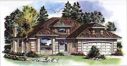 Florida One-Story Elevation of Plan 98831