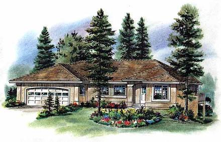 Florida One-Story Elevation of Plan 98835