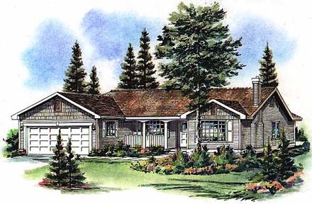 One-Story Ranch Elevation of Plan 98840