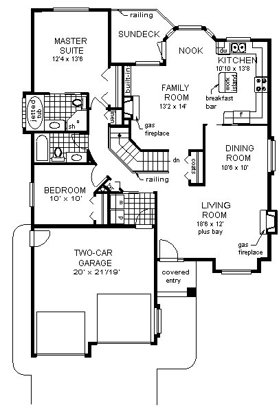 House Plan 98843 First Level Plan