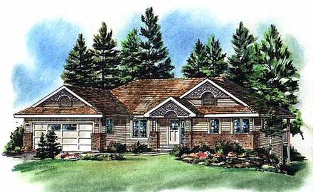 Ranch Elevation of Plan 98852