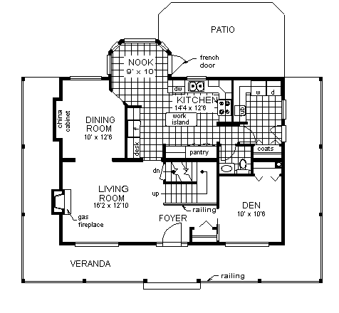 Country Farmhouse Level One of Plan 98853