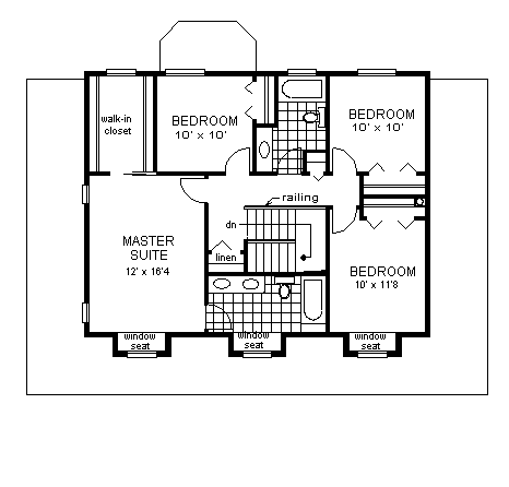 Country Farmhouse Level Two of Plan 98853