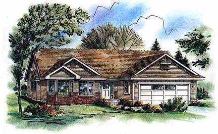 One-Story Ranch Elevation of Plan 98855