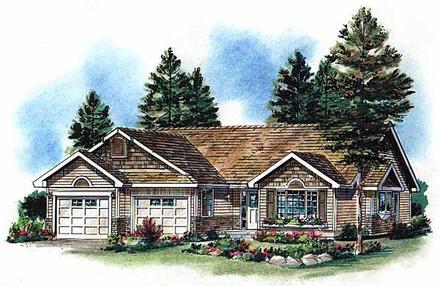 One-Story Ranch Elevation of Plan 98858