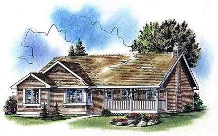 Ranch Elevation of Plan 98859