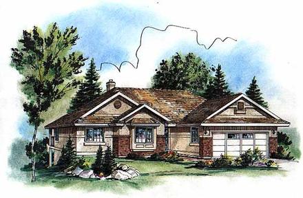 One-Story Ranch Elevation of Plan 98862