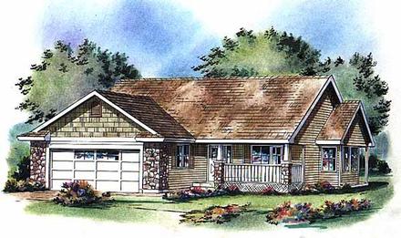 One-Story Ranch Elevation of Plan 98863