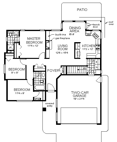 Florida One-Story Level One of Plan 98865