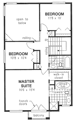 Narrow Lot Traditional Level Two of Plan 98867