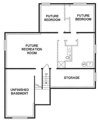 European One-Story Lower Level of Plan 98870