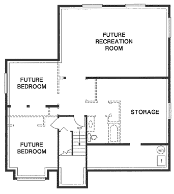 European One-Story Lower Level of Plan 98871