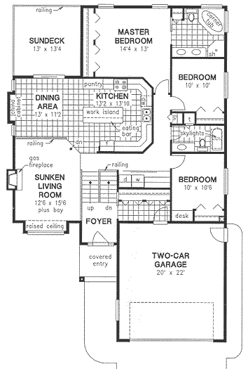 European One-Story Level One of Plan 98871