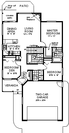 Ranch Level One of Plan 98880