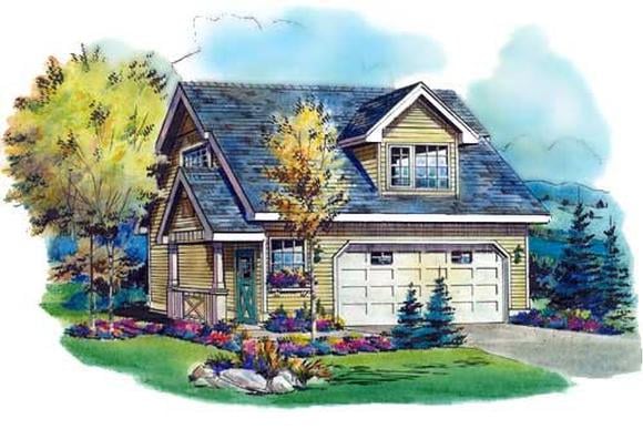 Garage Plan 98883 - 2 Car Garage Apartment Elevation