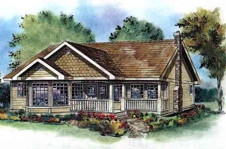 Ranch Elevation of Plan 98887