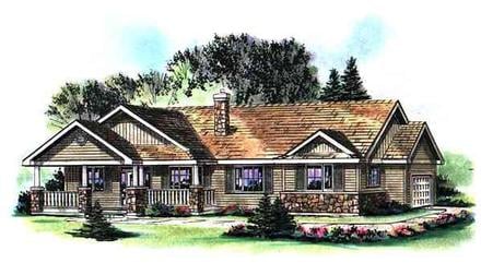 One-Story Ranch Elevation of Plan 98888