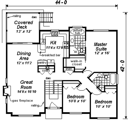House Plan 98893 First Level Plan