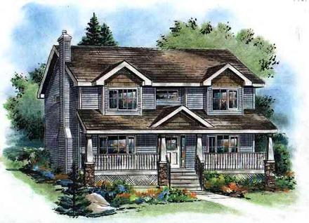 Bungalow Country Narrow Lot Elevation of Plan 98894