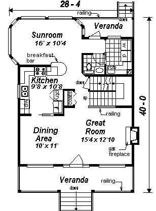 House Plan 98897 First Level Plan