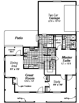 House Plan 98898 First Level Plan