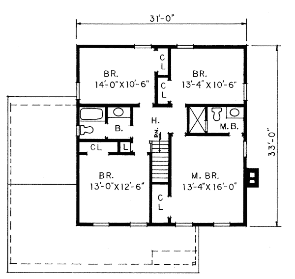 Bungalow Country Level Two of Plan 99013