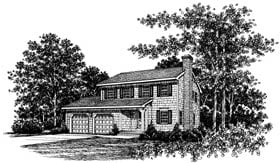 Bungalow Country Elevation of Plan 99013