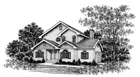 Bungalow Country Elevation of Plan 99018