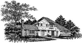 Tudor Elevation of Plan 99021