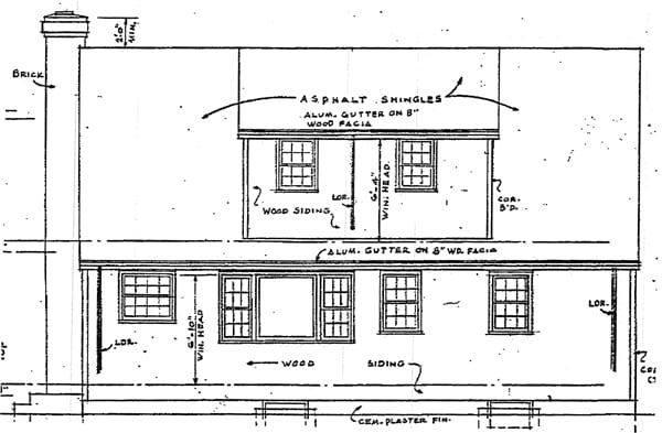 Country Southern Rear Elevation of Plan 99022