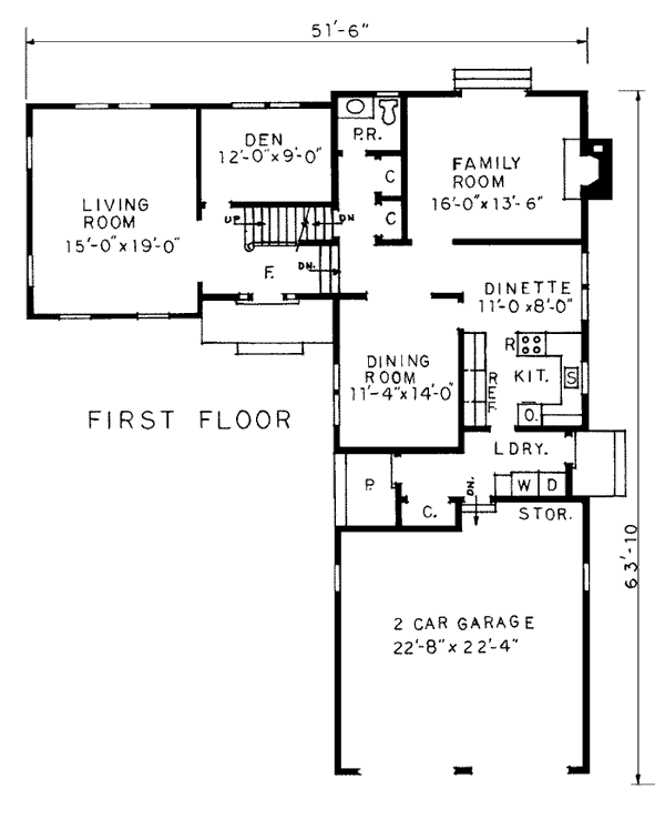 Bungalow Level One of Plan 99027